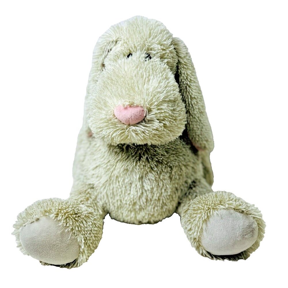 G by Gund Beige Plush Dog Stuffed Animal Toy Pink Nose Soft 4037806 Rare HTF!